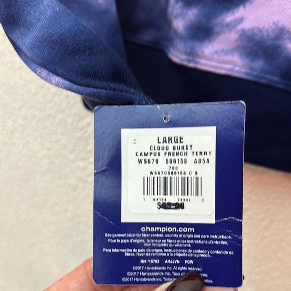 Champion Tie-Dye Sweatshirt - Pink and Blue - Picture 5 of 8